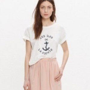 Madewell Iles de la societe white anchor shirt S